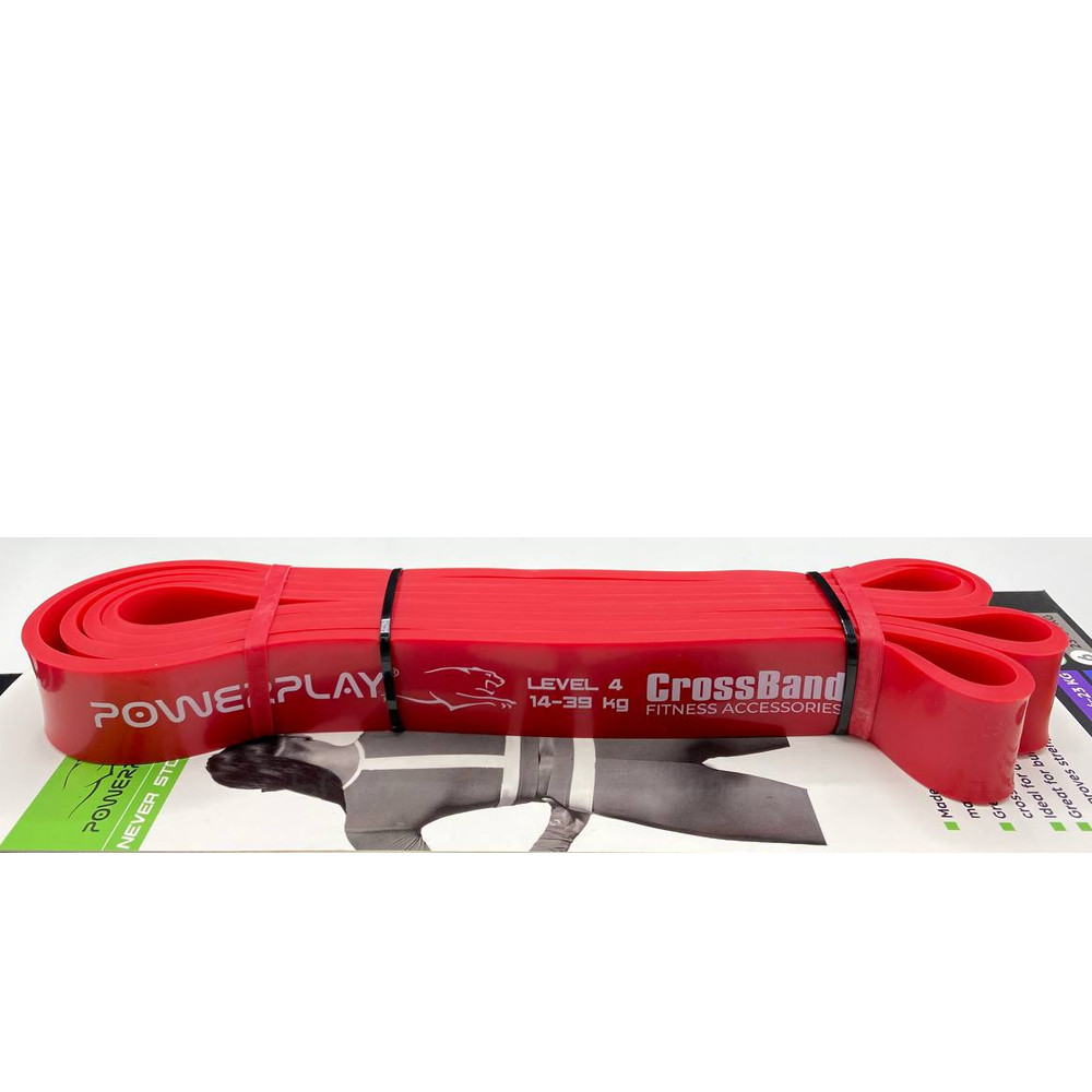 Еспандер-петля (гумка для фітнесу і кроссфіту) PowerPlay 4115 Power Band Червона (14-39 кг) Київ - фото 1