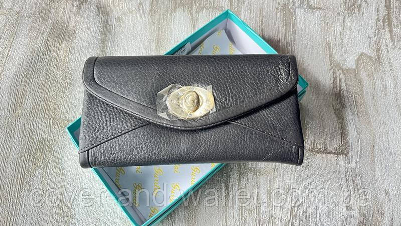 Тонкий м'який жіночий гаманець із міцної шкіри коричневого кольору Guxilai Київ - фото 10