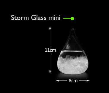 Барометр Штормгласс капля малая, Storm glass на деревянной подставке Кременчуг