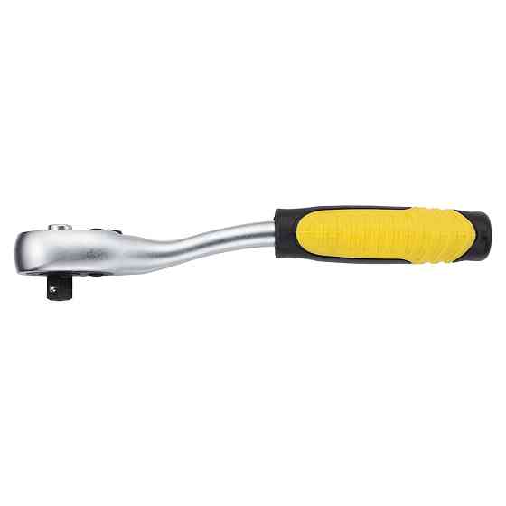 Ключ-тріскачка з вигнутою ручкою 1/4" 150 мм 72T CrV SIGMA (6050071) Київ