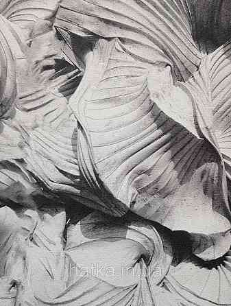 Шпалери вінілові на флізеліні гарячого тиснення DU&KA 1.06х10 вензель основа під штукатурку сірі коричневі Київ