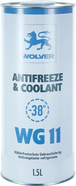 WOLVER ANTIFREEZE/COOLANT CONCENTRATE WG11 Blue 1.5L — Концентрат антифризу G11 для надійного захисту системи охолодження Ковель - фото 1