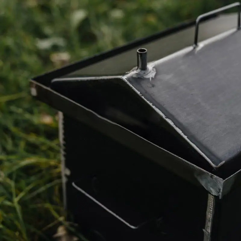 Коптильня горячего копчения с гидрозатвором маленькая (1.5 мм) до 5 кг двухъярусная Киев - изображение 2