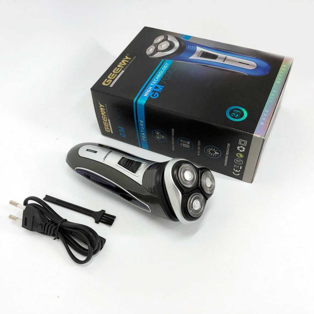 Портативная профессиональная бритва GEEMY GM-7090, Триммер для стрижки бороды аккумуляторный JC-86 Львов - изображение 11