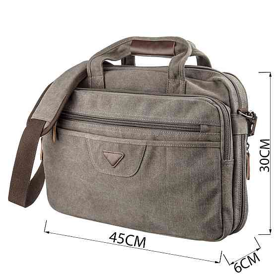 Сумка текстильна для ноутбука 15.6 Vintage 20087 Сіра Київ
