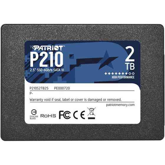 Накопичувач SSD 2TB Patriot P210 2.5" SATAIII TLC (P210S2TB25) 2.5" Харків
