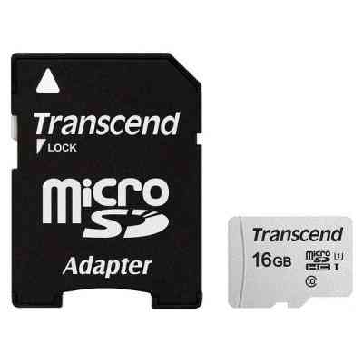 Карта пам&apos;яті Transcend 16GB microSDHC class 10 UHS-I U1 (TS16GUSD300S-A) Вінниця