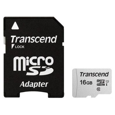 Карта памяти Transcend 16GB microSDHC class 10 UHS-I U1 (TS16GUSD300S-A) Винница - изображение 1