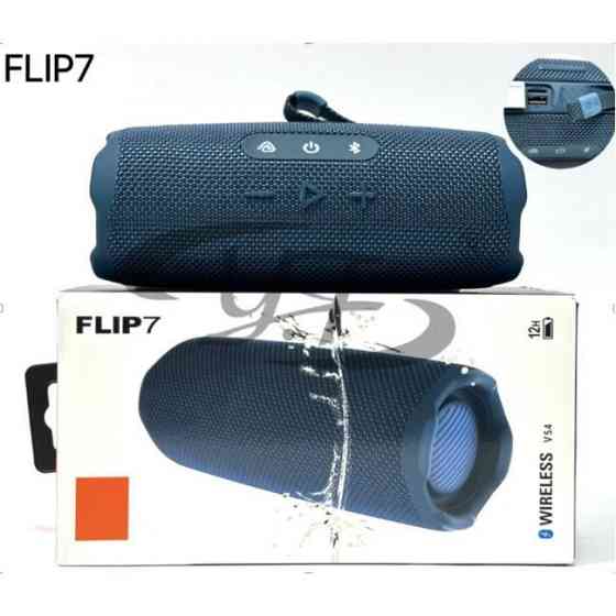 Портативна колонка FLIP7 з Bluetooth, потужним стереозвуком, LED-підсвіткою та акумулятором для дому і вулиці Одеса