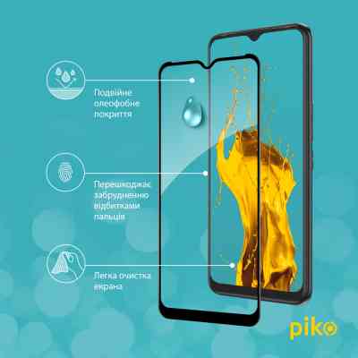 Стекло защитное Piko Full Glue Tecno Spark 7 Black (1283126515217) Винница
