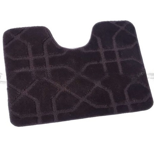 Килимок для ванної кімнати 60*50см U-виріз Геометрія Standard шоколадний поліпропілен Дариана Житомир - изображение 1