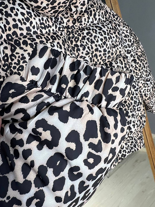 Куртка женская Lady Yep 9006 короткая с капюшоном леопардовый принт на резинке демисезонная бежевая, бежевый, 42 Киев - изображение 7