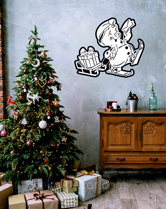 Декоративне настінне Панно «Сніговик», Декор на стену Київ - фото 2