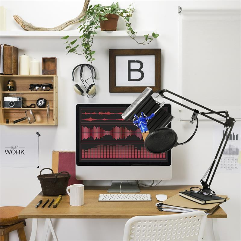 CM001BG Микрофонный комплект V5 Конденсаторный микрофон Микрофонный кронштейн Микрозащитный экран (Германия, Ровно - изображение 2