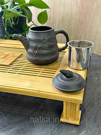 Чайник заварювальний ісинська глина 650 мл "Бамбук" темний Т2567-1 Київ