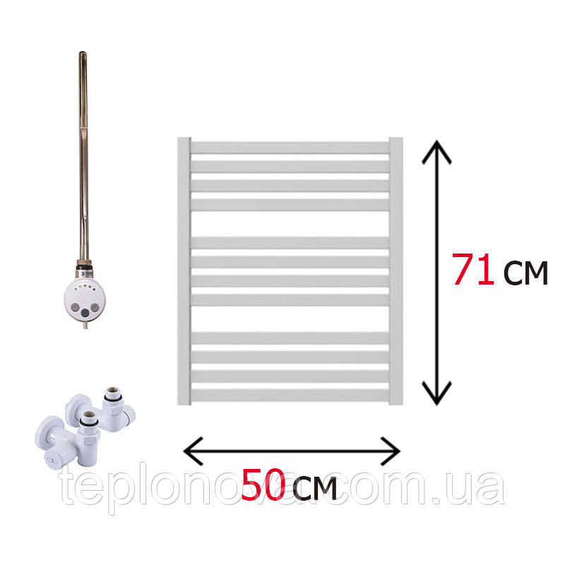 Комбинированный Полотенцесушитель Плоский Белый 710х500 Terma Marta Черновцы - изображение 1