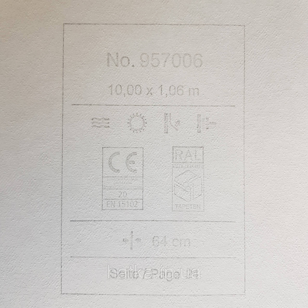 Обои виниловые на флизелине Rasch Raymond 1.06х10 вензель структурный золотистые на голубом 957006 Киев - изображение 5