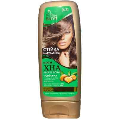 Хна Fito Barva Professional Індійська крем-хна в готовому вигляді 4.3 - Шоколад 140 мл (4820098542314) Вінниця