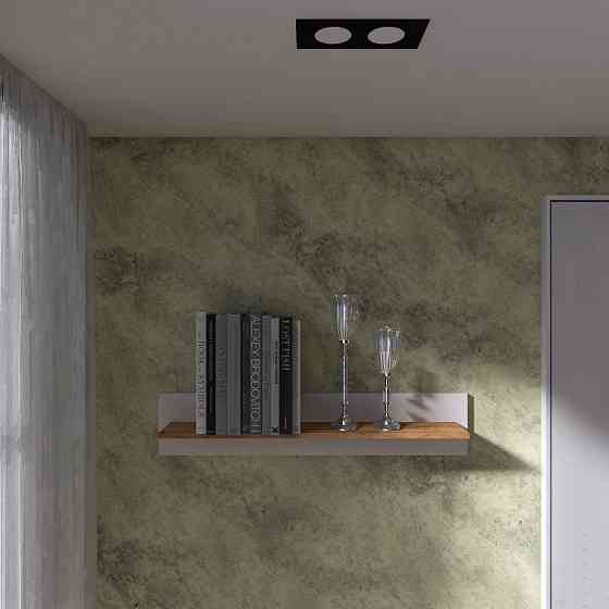 Настінна полиця Еверест Нордік-1000 Білий + Дуб крафт золотий (DTM-5523) Дніпро