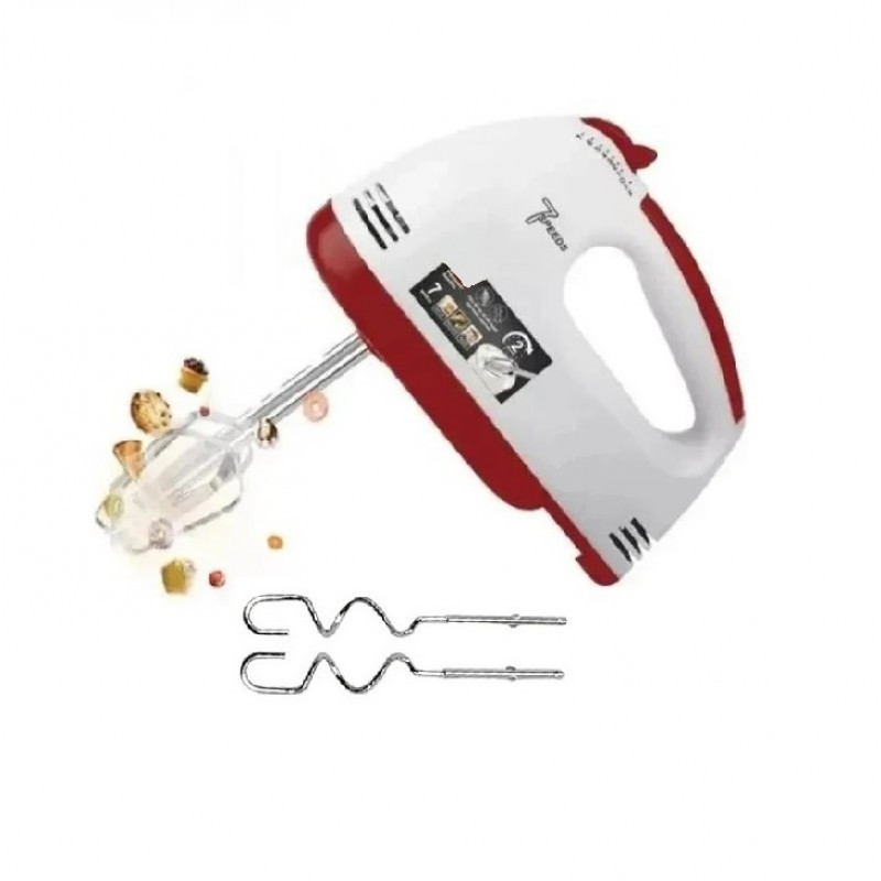 Миксер 7 скоростей 260 Вт 2 венчика; 2 крюка для теста DOMOTEC R6633W Легкое снятие насадок Одесса - изображение 2