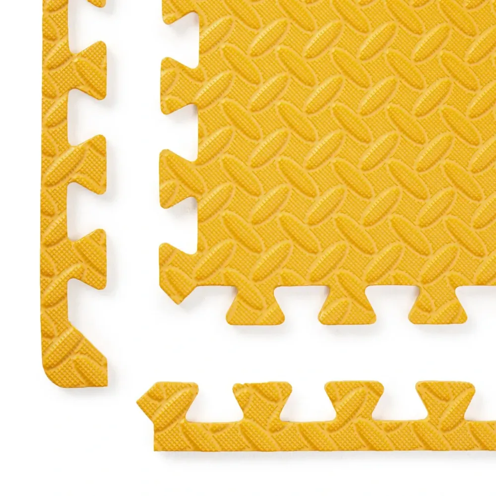 Мат-пазл товщиною 1 см розмір 60х60см 1 частина EVA помаранчевий Спортивні мати Київ - фото 3