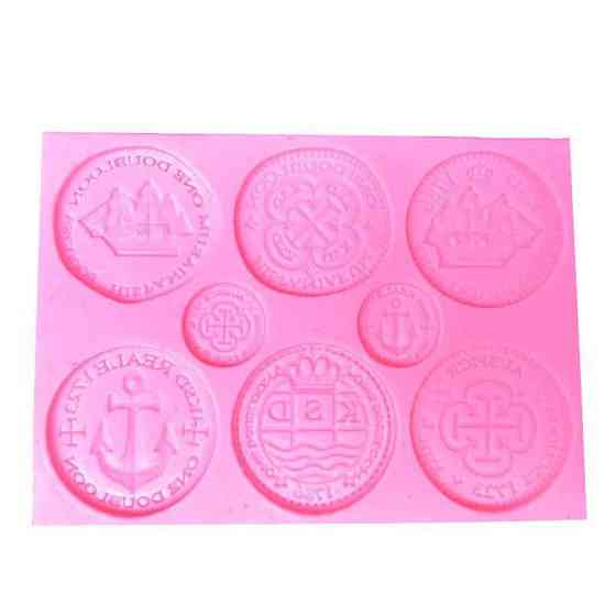 Молд силиконовый Монеты 103 на 90 мм розовый Киев