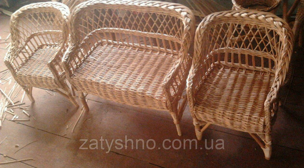 Крісло з лози з низькою спинкою Київ - фото 4