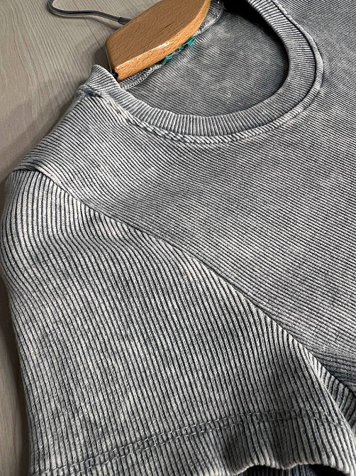 Сукня жіноча MMC 240032 середньої довжини футболкою варена тай-дай в рубчик, світло-сірий, one size Київ - фото 5