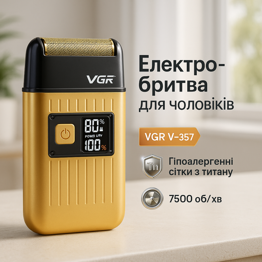 Електрична бритва для стрижки з вологозахистом, Портативна чоловіча професійна бритва ZN-29 Київ - фото 20