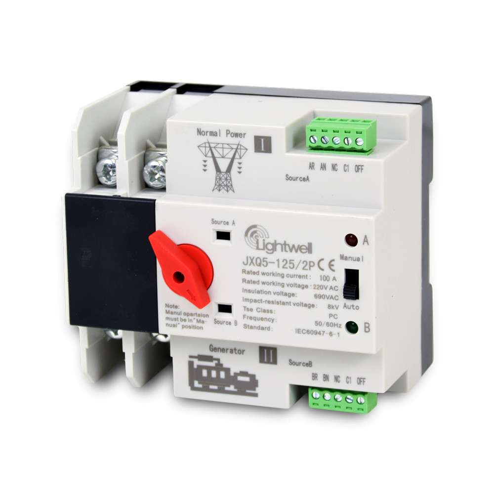 Автоматичний перемикач Lightwell JXQ5-125/2P для DIN-рейки Киев - изображение 1