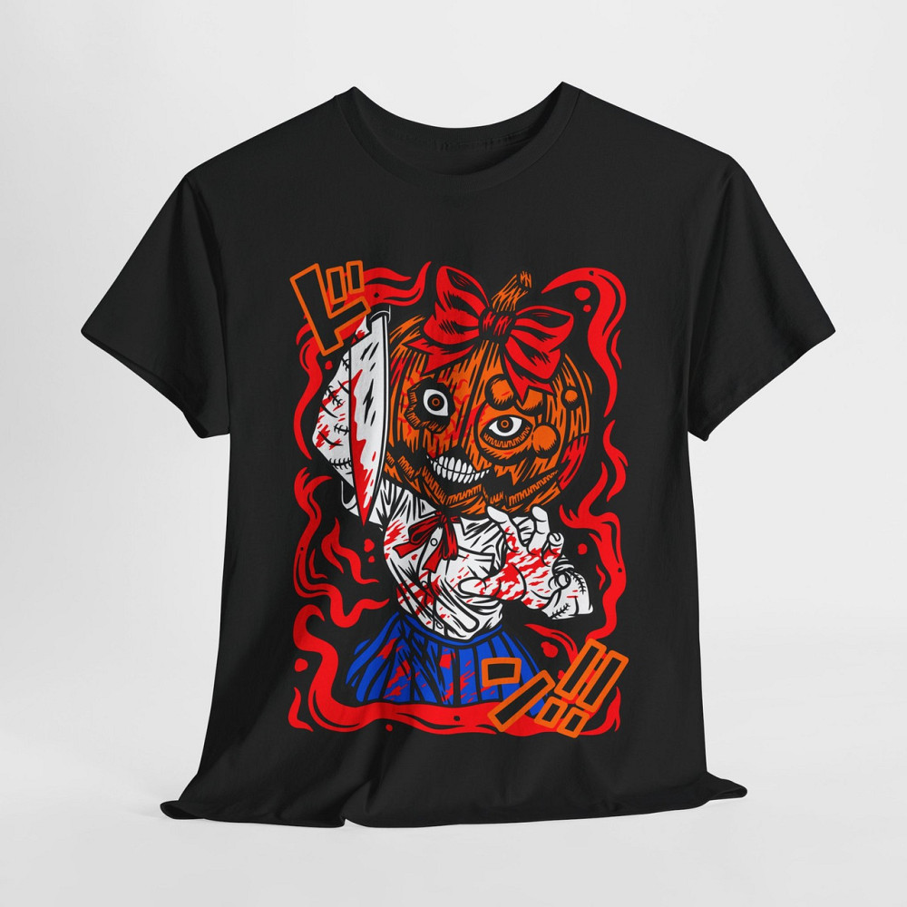 Футболка для мальчика аниме Халловеен Пумпкин Нигхт Хоррор оверсайз (рост от 165 до 180 ) Черний AnimeJ0719m Днепр - изображение 4