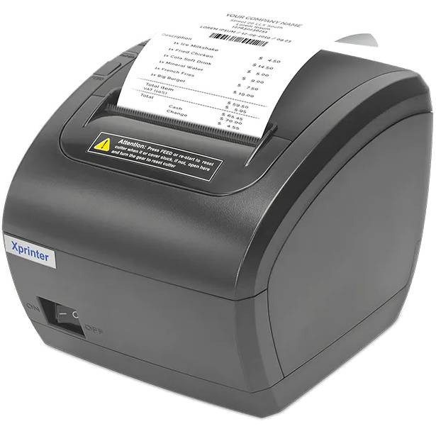 Друкарка чеків Xprinter XP-Q838L (термодрук, 230мм/с, стрічка 80мм, USB+Lan,RJ12, авторізак, чорний) Вінниця - фото 6