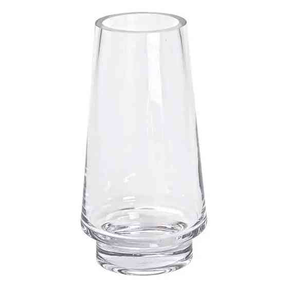 Скляна декоративна ваза для квітів 21 см прозора ваза для інтер'єру 1 л HP-10-21 Коломия