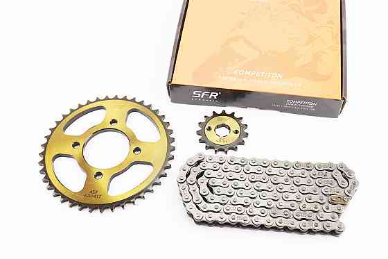 Зірки, ланцюг к-кт ZS125J-428H-116L+41T+15T "гартована" (у коробці) Киев