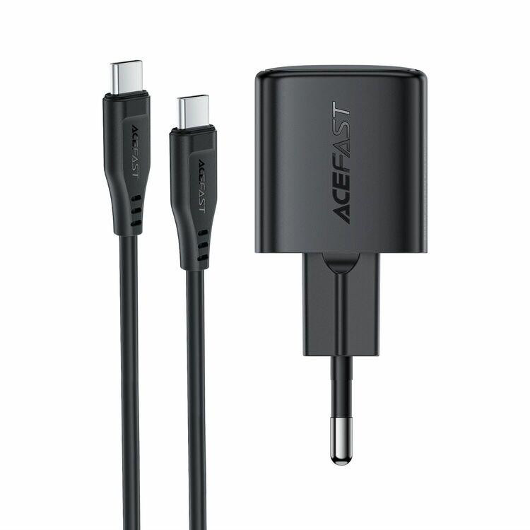Мережевий зарядний пристрій з кабелем ACEFAST A117 PD20W mini GaN fast charger set(P16),black Black Одеса - фото 3