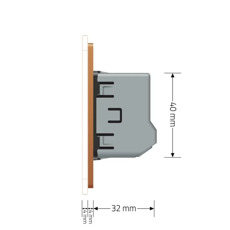 Сенсорна кнопка 1 сенсор 12/24V Livolo золотий скло (VL-C701CH-13) Коломыя - изображение 7
