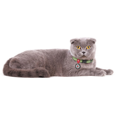 Ошейник для животных WAUDOG Re-cotton с QR паспортом для кошек и мелких пород собак XS салатовый (16405) Винница - изображение 4