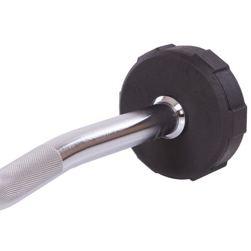 Штанга фіксована вигнута поліуретанова LI NUO 3623-10 довжина 109 см 10 кг Київ - фото 4