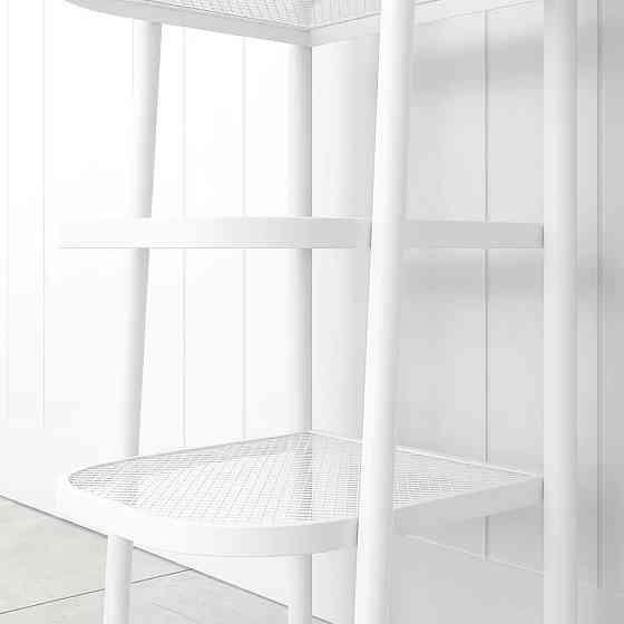 Полиця-стелаж для взуття, в передпокій на 7 пар взуття з підставкою для парасольок і аксесуарів, металевий, білий Кам'янець-Подільський