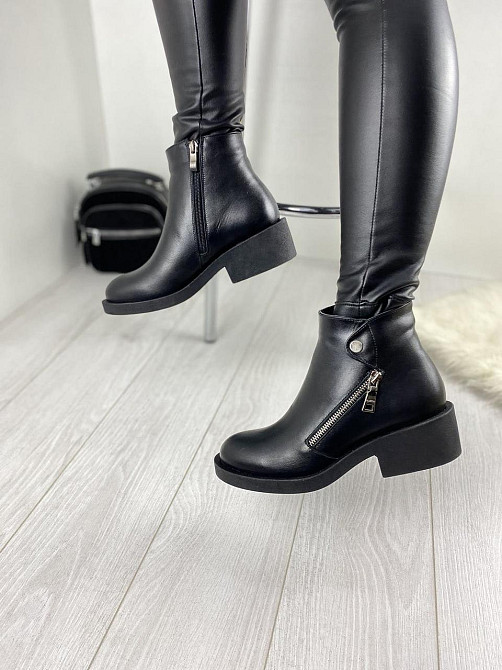 Черевики жіночі D and V чорні натуральна шкіра висота 11см размер 40р (2196) Коломыя - изображение 4