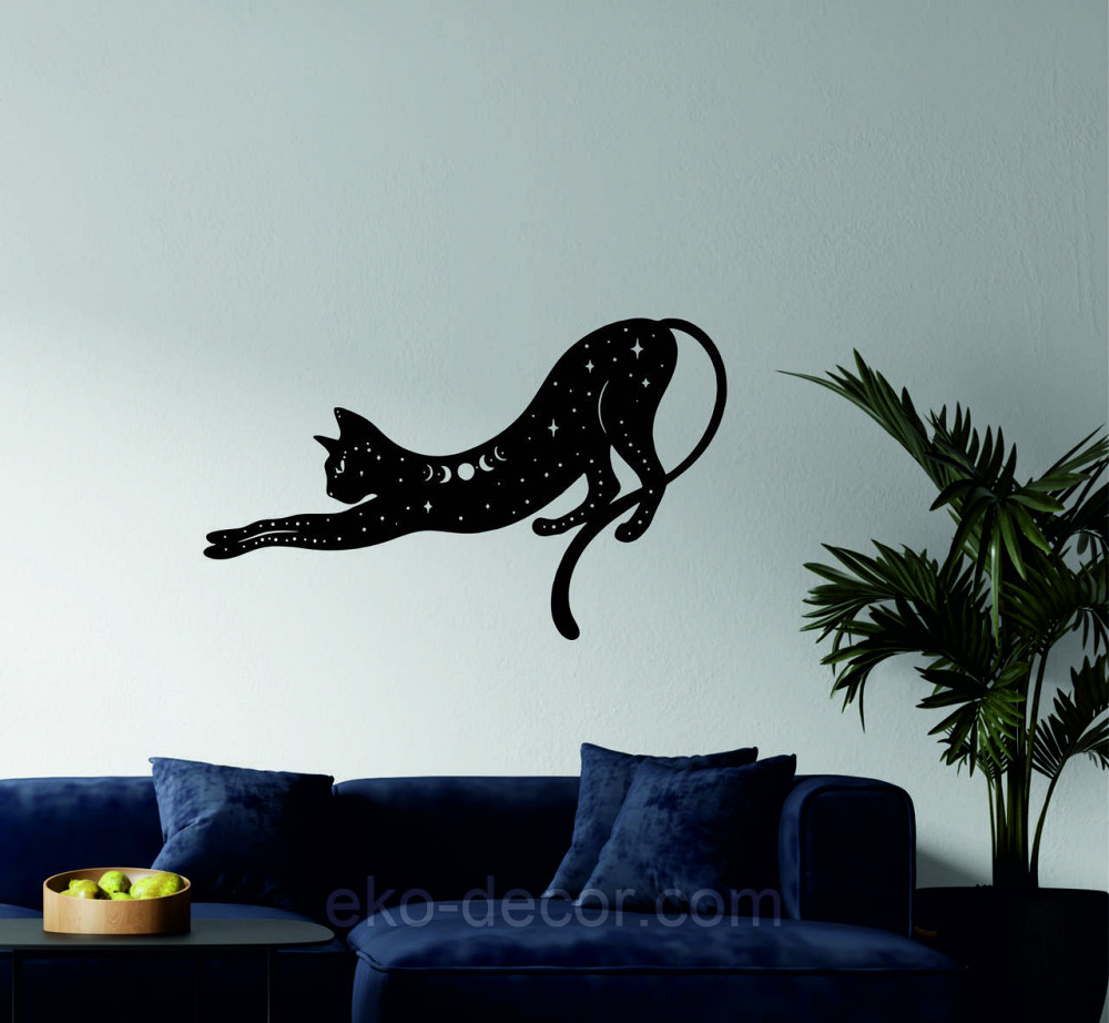 Декоративне настінне 3D Панно «Кіт» Декор на стіну з об'ємом Київ - фото 1