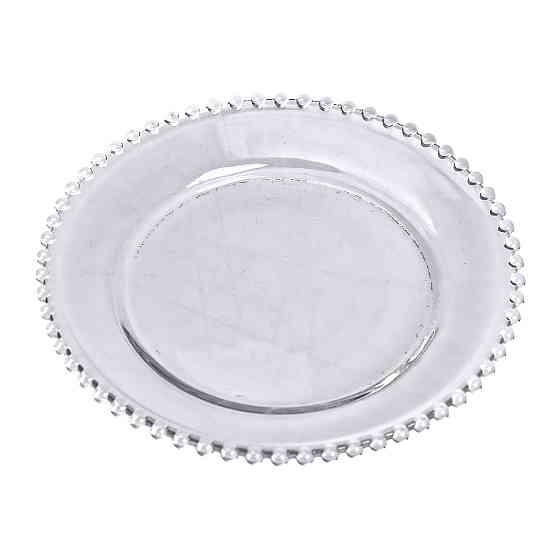 Тарілка десертна скляна Перлини 18,5 см HP-YH-65 Коломия