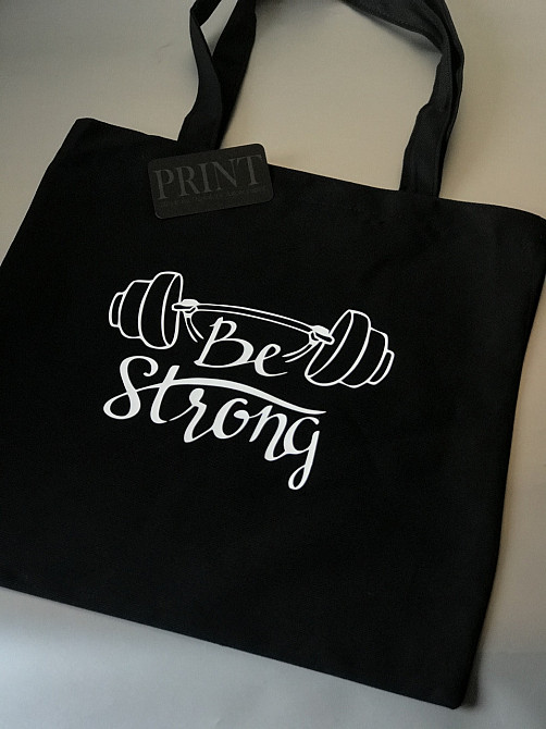 Еко-сумка - ШОПЕР для тренировок ! С надписью BE STRONG Черновцы - изображение 3