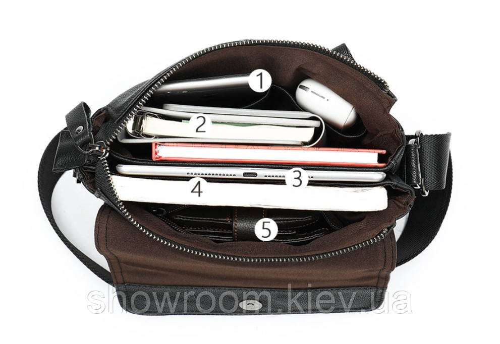 Мужская кожаная сумка планшетка Leather Collection (5046) Киев - изображение 4