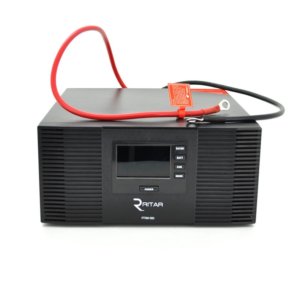 ДБЖ з правильною синусоїдою RITAR RTSWrl-600 (420Вт) , 12В з переключенням струму заряду 10A і 20 A (360*330*230) 9,6 кг Київ - фото 1