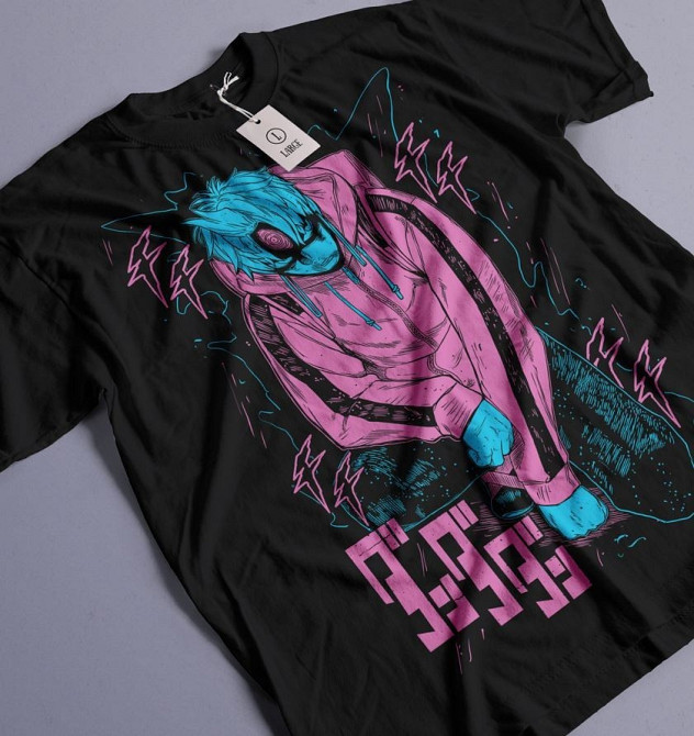 Футболка аниме Евил Ейе Аниме Хоррор оверсайз (S/M/L) Черний AnimeJ1047 Днепр - изображение 1