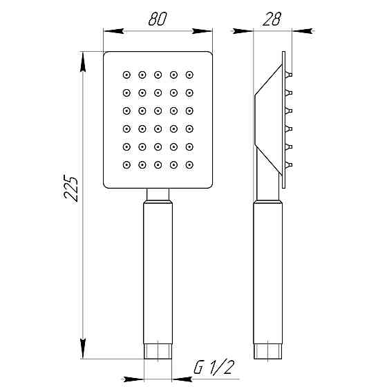Душевая лейка Globus Lux SUS-001Q (000016102) Киев