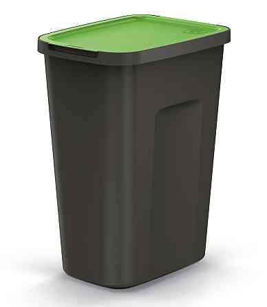 Баки для сортування сміття Keden COMPACTA Q Plus, комплект 3x35 л, чорний, кришка синя, зелена, жовта Київ