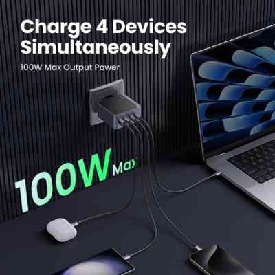 Зарядний пристрій Ugreen 4xUSB 100W (3xUSB-C+USB-A) Gan Nexode Fast Charger Grey X553 (35043) Вінниця