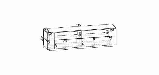 Тумба TV №4, Дуб Аппалачи, 1800/400/500 Львов